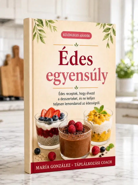 Az „Édes egyensúly” receptkönyv borítója
